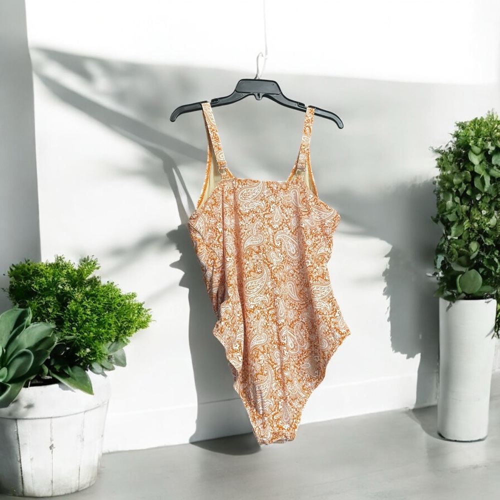 Paisley Print One Piece Swimsuit